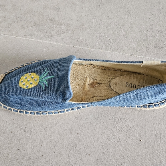 🍍 Soludos chambray espadrilles pineapple embroidery size 7 🍍 - Picture 6 of 6
